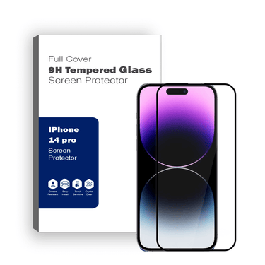 iPhone 14 Pro Compatible 5D Full Cover Tempered Glass Screen Protector